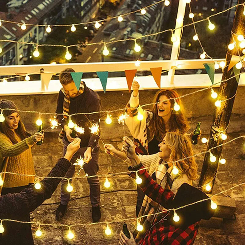 10/20/40/80 Led Globe String Lights Baterijsko vilinsko svjetlo za vrt Božićna svadba Kampiranje Atmosferski dekor