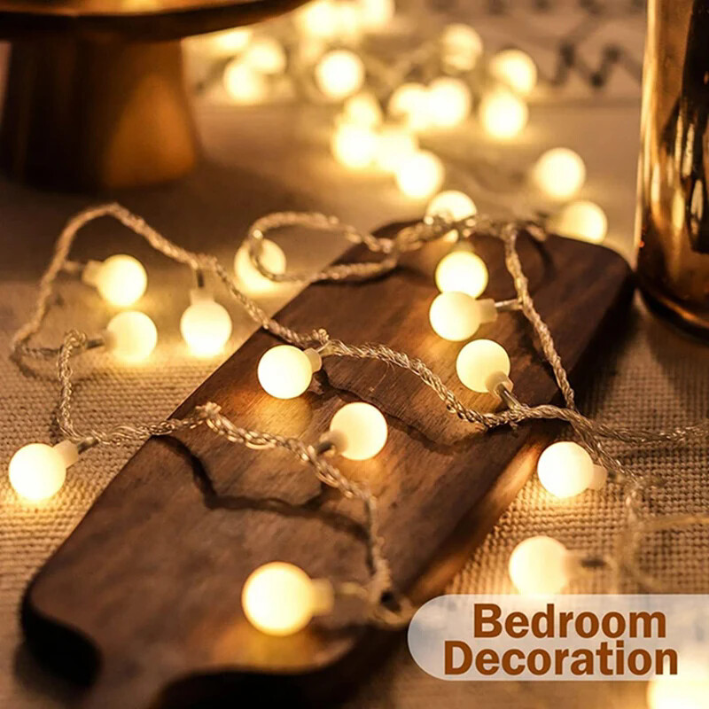 10/20/40/80 Led Globe String Lights Baterijsko vilinsko svjetlo za vrt Božićna svadba Kampiranje Atmosferski dekor