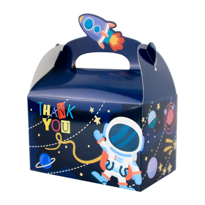 12 DB Outer Space Astronaut Party Favors Táskák matricákkal édességzsákok gyerekeknek Sincece témájú születésnapi parti