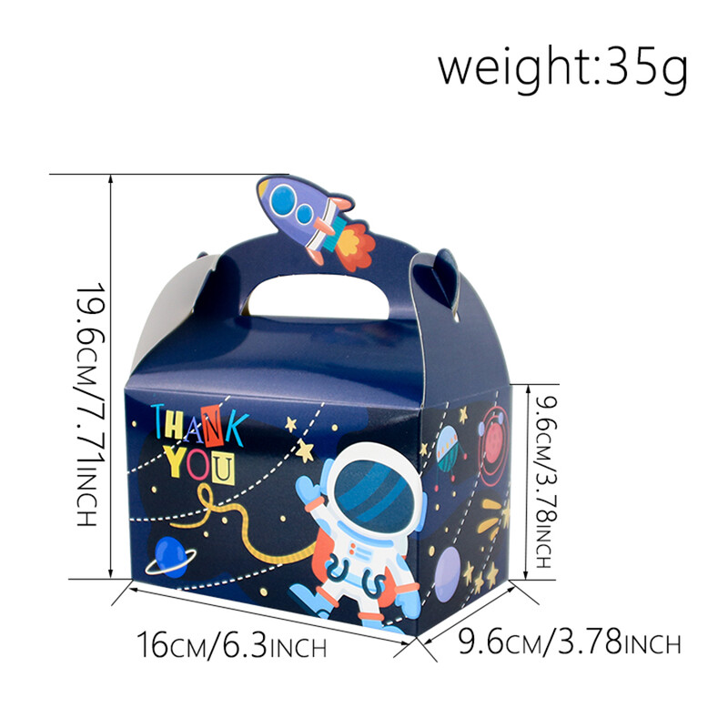 12 DB Outer Space Astronaut Party Favors Táskák matricákkal édességzsákok gyerekeknek Sincece témájú születésnapi parti