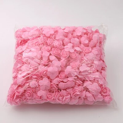 kb 480db-500db/3cm Mini PE hab rózsa virágfej mesterséges rózsa virágok kézzel készített barkácsparti esküvői lakberendezés