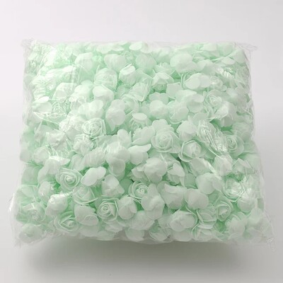 kb 480db-500db/3cm Mini PE hab rózsa virágfej mesterséges rózsa virágok kézzel készített barkácsparti esküvői lakberendezés