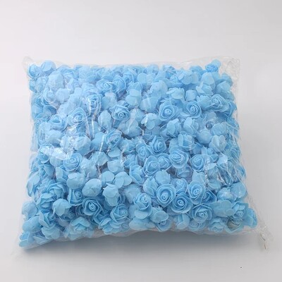 kb 480db-500db/3cm Mini PE hab rózsa virágfej mesterséges rózsa virágok kézzel készített barkácsparti esküvői lakberendezés