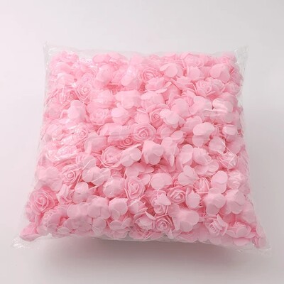 kb 480db-500db/3cm Mini PE hab rózsa virágfej mesterséges rózsa virágok kézzel készített barkácsparti esküvői lakberendezés