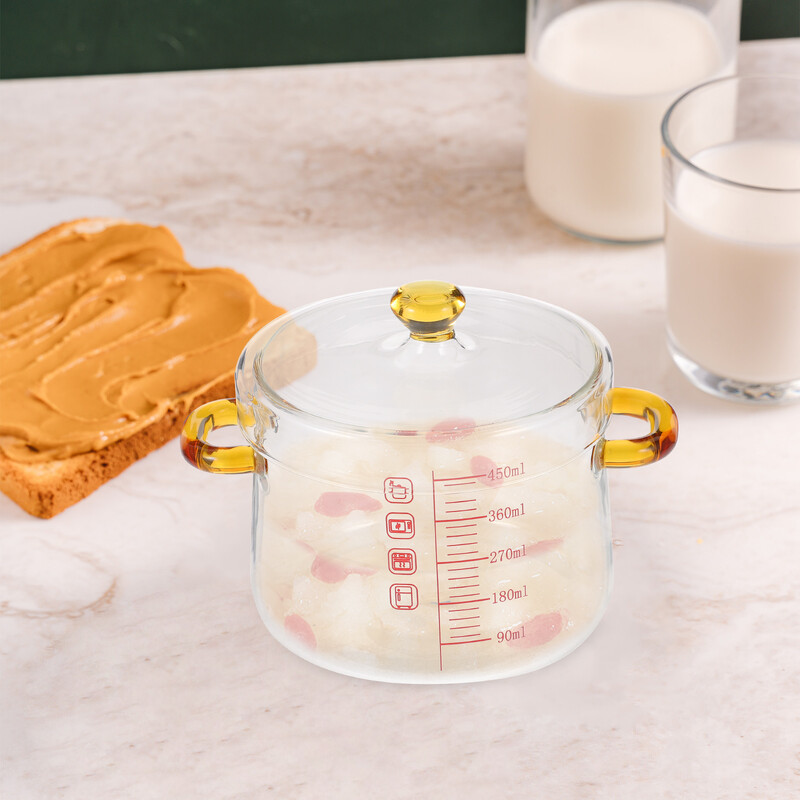 Bucătărie Oală de tocană din sticlă Oală de mâncare Oală de tocană de uz casnic Oală de tocană de gătit Ustensil de gătit