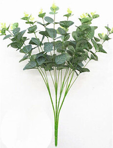 16 capete Buchet de eucalipt ramuri de copac mătase frunze artificiale decorarea casei DIY aranjament floral plantă Coroană de frunze artificiale