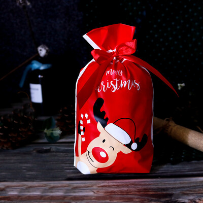 50 vnt. Linksmų Kalėdų Kalėdų Senelio dovanų maišelis su snaigės traškiomis raištelėmis kalėdinių papuošalų maišeliai Naujiesiems 2024 metams Noel Dovanos