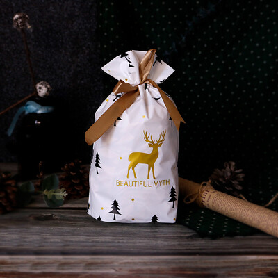50 vnt. Linksmų Kalėdų Kalėdų Senelio dovanų maišelis su snaigės traškiomis raištelėmis kalėdinių papuošalų maišeliai Naujiesiems 2024 metams Noel Dovanos
