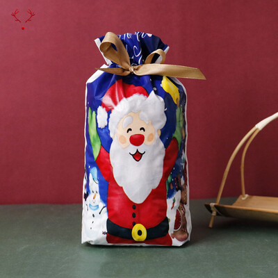 50 vnt. Linksmų Kalėdų Kalėdų Senelio dovanų maišelis su snaigės traškiomis raištelėmis kalėdinių papuošalų maišeliai Naujiesiems 2024 metams Noel Dovanos