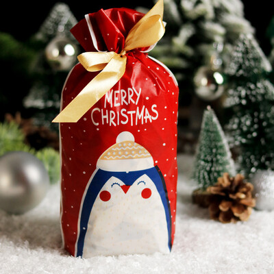 50 vnt. Linksmų Kalėdų Kalėdų Senelio dovanų maišelis su snaigės traškiomis raištelėmis kalėdinių papuošalų maišeliai Naujiesiems 2024 metams Noel Dovanos