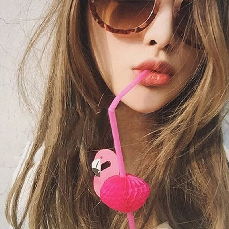 50 de paie decorative pentru ananas in tuburi galbene paie de plastic pentru sucuri bauturi obiecte de fotografiere paie de petrecere