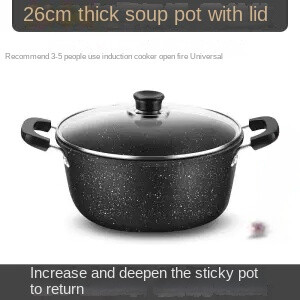 Oală de supă Antiaderent Supă groasă Oală de tocană Gătiți tăiței Lapte fierbinte Terci Arată pe gaz Oală universală cu inducție instantanee