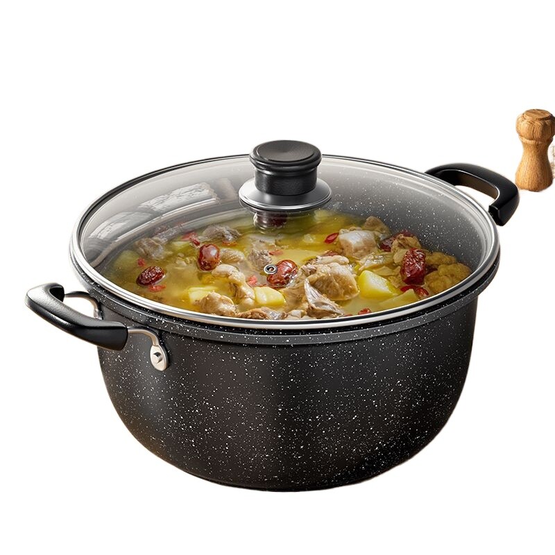 Oală de supă Antiaderent Supă groasă Oală de tocană Gătiți tăiței Lapte fierbinte Terci Arată pe gaz Oală universală cu inducție instantanee