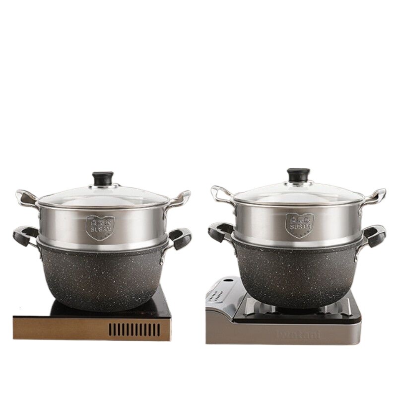 Oală de supă Antiaderent Supă groasă Oală de tocană Gătiți tăiței Lapte fierbinte Terci Arată pe gaz Oală universală cu inducție instantanee