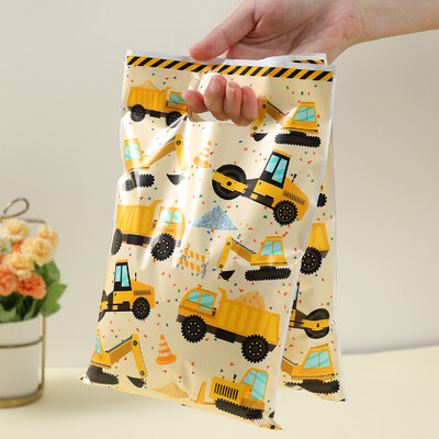 Saci cu bomboane pentru constructii Saci cu bomboane pentru biscuiti Temă pentru vehicule de inginerie Decor petrecere de aniversare Copii băiat Rechizite pentru baby shower Saci cadou