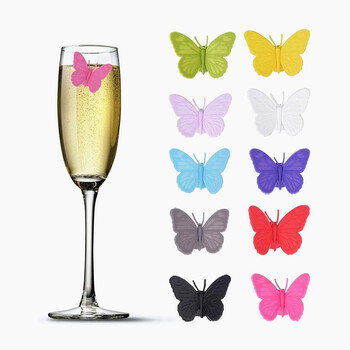 6/12 τμχ Μαρκαδόρος για ποτήρι κρασιού Creative Butterfly Drink Drink Charms Αναγνωριστικό πινακίδας ποτηριού Σημάδισε προμήθειες για πάρτι κατηγορίας τροφίμων