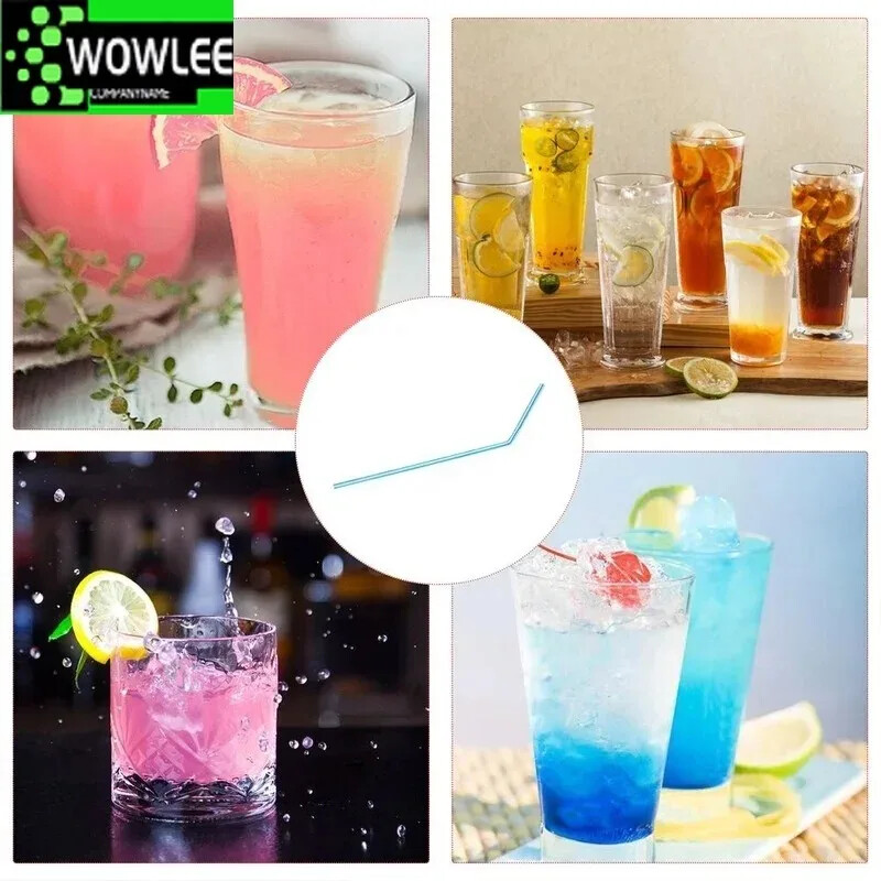 500 db Rugalmas műanyag szívószál csíkos többszínű eldobható hosszú hajlítható vegyes szívószál újrafelhasználható parti kellékek bár tartozékok