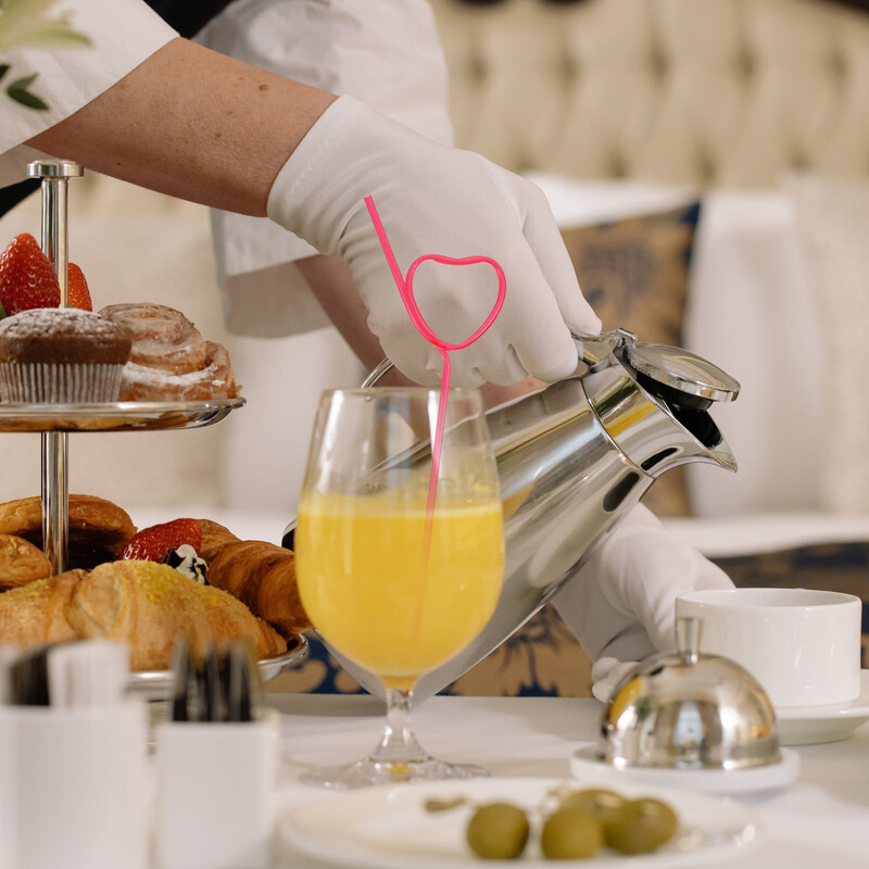 40 vnt. šiaudų daugkartinio naudojimo silikoniniai šiaudeliai 40 uncijų plastikiniai gėrimo vamzdeliai Popieriaus dekoro išlenkta banga