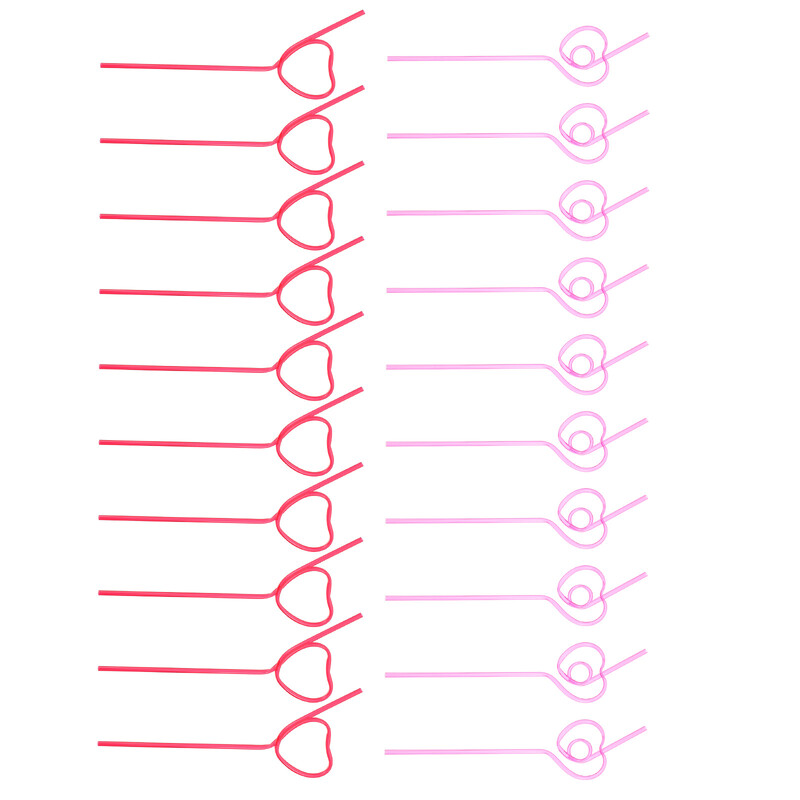 40 vnt. šiaudų daugkartinio naudojimo silikoniniai šiaudeliai 40 uncijų plastikiniai gėrimo vamzdeliai Popieriaus dekoro išlenkta banga
