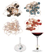 26 τμχ Γράμματα αλφαβήτου Μαρκαδόρος για ποτήρι κρασί Αναγνωριστικό ποτήρι πόσιμου Ετικέτα Διακοσμήσεις ετικετών κυπέλλου για προμήθειες γάμου για μπαρ