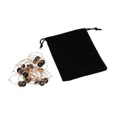 26 τμχ Γράμματα αλφαβήτου Μαρκαδόρος για ποτήρι κρασί Αναγνωριστικό ποτήρι πόσιμου Ετικέτα Διακοσμήσεις ετικετών κυπέλλου για προμήθειες γάμου για μπαρ