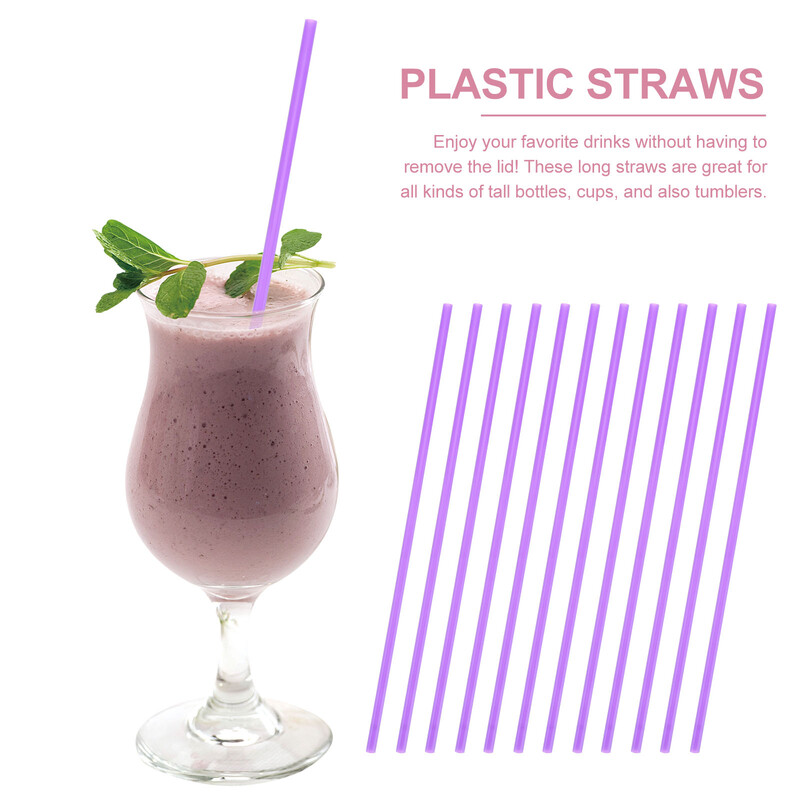 200 vnt. plastikinių šiaudelių vienkartinių plokščios burnos ir tiesių gėrimo šiaudelių kokteilių gėrimų šiaudeliai, skirti vestuvių gimtadienio vakarėliui