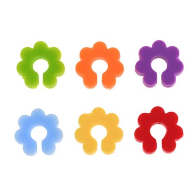 6 τμχ Ποτήρια σε σχήμα λουλουδιού Ετικέτα Ποτήρι για κρασί Μαρκαδόρος κρασιού Γούρια ποτήρια Αναγνωριστικό μαρκαδόρος Κύπελλα Ποτήρια Μαρκαδόροι Σιλικόνη ποιότητας τροφίμων