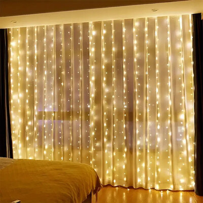 8 načina rada USB zavjesa LED svjetiljke s užetom Dekoracija spavaće sobe Blagdansko Valentinovo Božićni dekor Božićni vijenci Svjetlost bajke