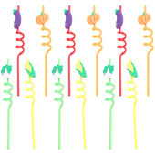 12 vnt birių šiaudų vaikų kokteilių dekoracijos gėrimams šiaudeliai Naujovė Linksmas PVC daugkartinio naudojimo kvailas vakarėlis, dekoratyvus lankstomas