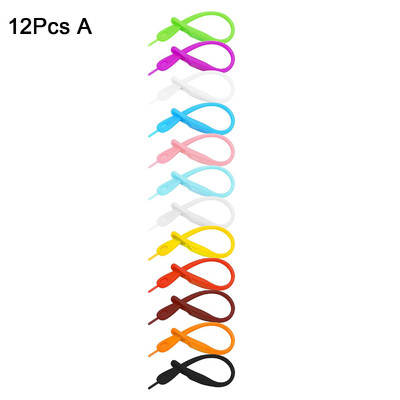 12/36 τεμ. επαναχρησιμοποιήσιμα σιλικόνης ποτήρι κρασιού Γούρια ποτών με μαρκαδόρους λουρίδες μπουκαλιών Αναγνωριστικά γυαλιού ετικέτας για πάρτι κοκτέιλ σαμπάνιας