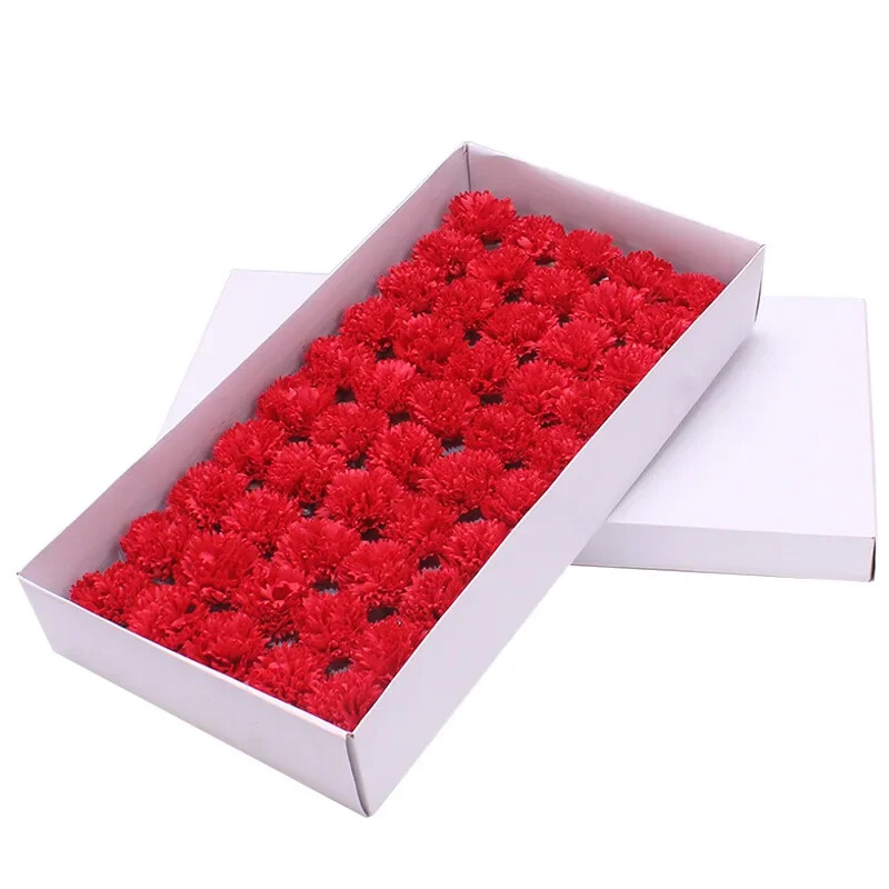 50 ks/balenie 5x5cm karafiát umelý kvet mydlový kvet DIY darčeková kytica pre matky Vianoce Valentína bytová dekorácia