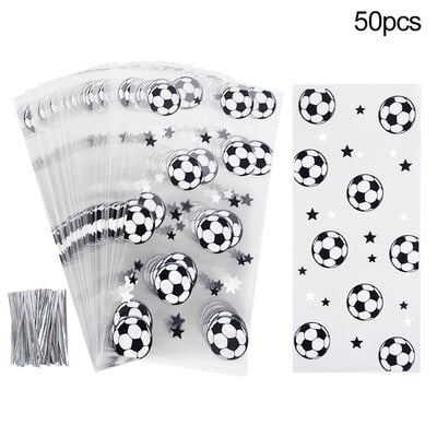 Futbalové cukríkové tašky pre deti, chlapcov, narodeniny, šport, futbal, párty dekorácie, maškrty, cukríkové tašky, balenie sušienok pre hostí.