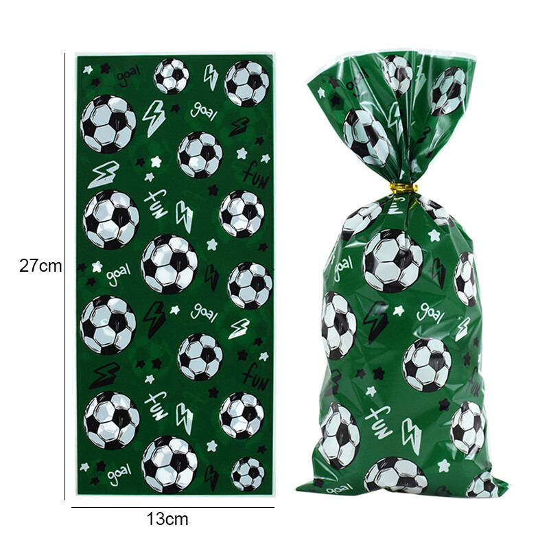 Futbalové cukríkové tašky pre deti, chlapcov, narodeniny, šport, futbal, párty dekorácie, maškrty, cukríkové tašky, balenie sušienok pre hostí.