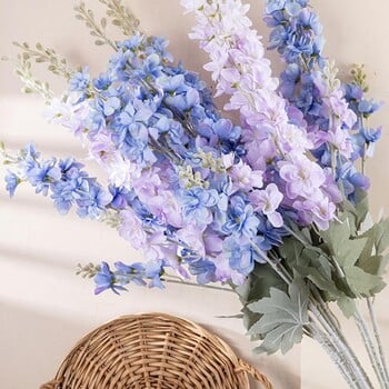 Fake Delphinium Flower Wedding Artificial Delphinium Fake Plants Γαμήλια μπουκέτο χαλινάρι Εσωτερικός εξωτερικός χώρος σπιτιού Τραπέζι γραφείου κουζίνας