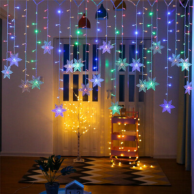 8 svjetlosnih modova EU utikač LED zavjesa Icicle Lamp String Vanjska božićna rasvjeta Novogodišnja ledena svjetiljka za svečane svadbene kupaonice