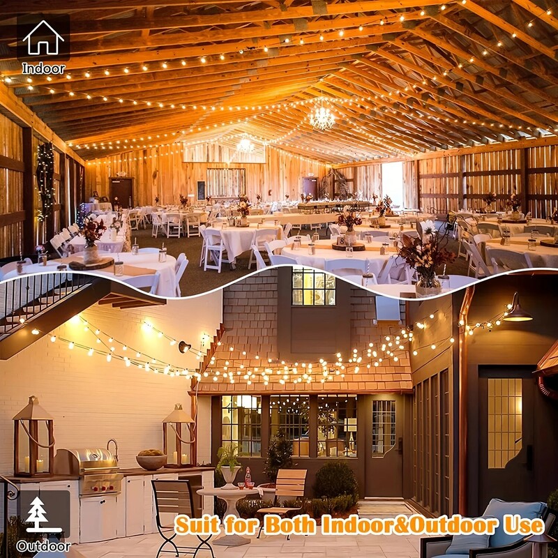 LED G40 rutulinės stygos lemputės vandeniui atsparios lauko sodo girliandos lemputės terasos sodo aludės Kalėdų vakarėlio dekoravimas