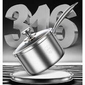 Oală pentru supă Oală pentru lapte Oală din oțel inoxidabil 316 Oale antiaderență Tavă cu lapte neacoperită pentru bebeluș Perfect pentru gătirea tăițeilor Aparat cu abur de lapte