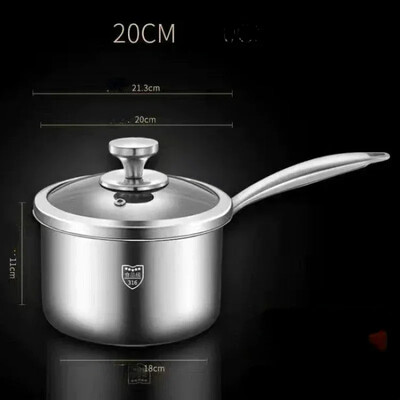 Oală pentru supă Oală pentru lapte Oală din oțel inoxidabil 316 Oale antiaderență Tavă cu lapte neacoperită pentru bebeluș Perfect pentru gătirea tăițeilor Aparat cu abur de lapte