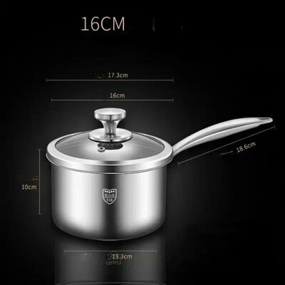 Oală pentru supă Oală pentru lapte Oală din oțel inoxidabil 316 Oale antiaderență Tavă cu lapte neacoperită pentru bebeluș Perfect pentru gătirea tăițeilor Aparat cu abur de lapte