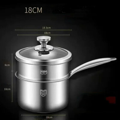 Oală pentru supă Oală pentru lapte Oală din oțel inoxidabil 316 Oale antiaderență Tavă cu lapte neacoperită pentru bebeluș Perfect pentru gătirea tăițeilor Aparat cu abur de lapte