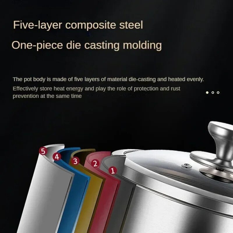 Oală pentru supă Oală pentru lapte Oală din oțel inoxidabil 316 Oale antiaderență Tavă cu lapte neacoperită pentru bebeluș Perfect pentru gătirea tăițeilor Aparat cu abur de lapte