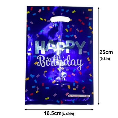 10/20/30 db Születésnapi parti ajándék táska színes csillagok alumínium fólia táska cukorka táska ajándéktáska műanyag csemegezsákok ajándékcsomagolás