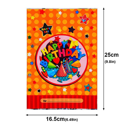 10/20/30 db Születésnapi parti ajándék táska színes csillagok alumínium fólia táska cukorka táska ajándéktáska műanyag csemegezsákok ajándékcsomagolás