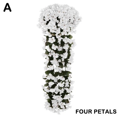 Lila virágos akasztós művirág partidísz szimuláció Valentin-napi esküvő falra akasztó Hamis lakberendezés