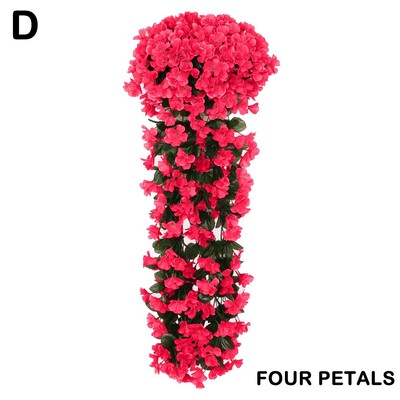 Lila virágos akasztós művirág partidísz szimuláció Valentin-napi esküvő falra akasztó Hamis lakberendezés