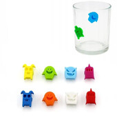 8vnt silikoniniai gėrimų žymekliai vyno taurės žymekliai vyno žavesiai vyno taurės identifikavimo etiketės, skirtos baro vakarėliui šeimos gėrimų žavesio kokteiliui