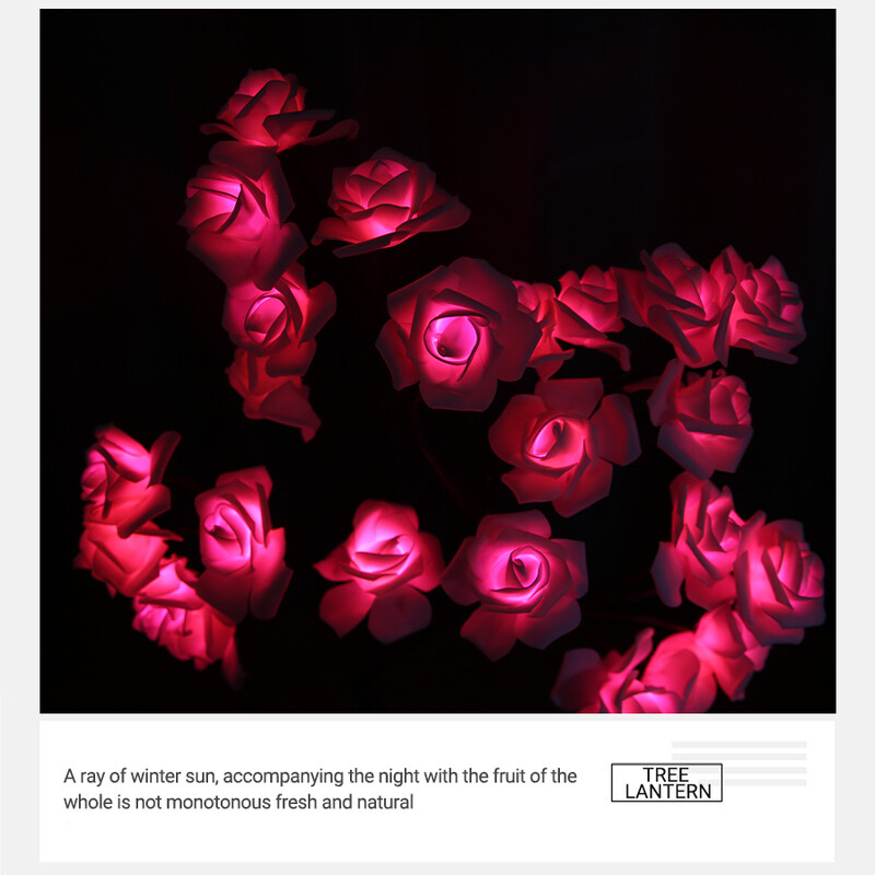 LED stolová lampa s ružovým stromčekom, napájaná z USB, umelá kvetinová nočná lampa, spálňa, obývačka, párty, svadba, dekorácia na Valentína