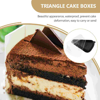 10 τμχ Clear Cake Slice Box Triangle Dessert Boxes Δοχεία σάντουιτς Cheesecake για το σπίτι αρτοποιείο πάρτι