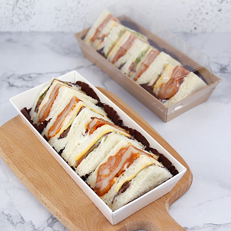 20 ks balenie škatuľka pečivo cukrovinky nádoba na potraviny s viečkami torty boxy kraft papier