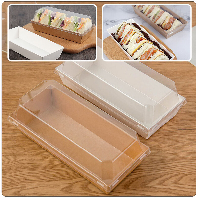 20 ks balenie škatuľka pečivo cukrovinky nádoba na potraviny s viečkami torty boxy kraft papier